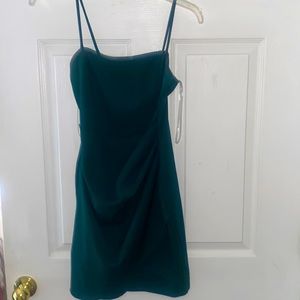 green tighter fit dress , size small